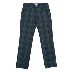 Peter Millar Blackwatch Green Tartan Stretch Golf Pants 33X31 Blue Camo Lined